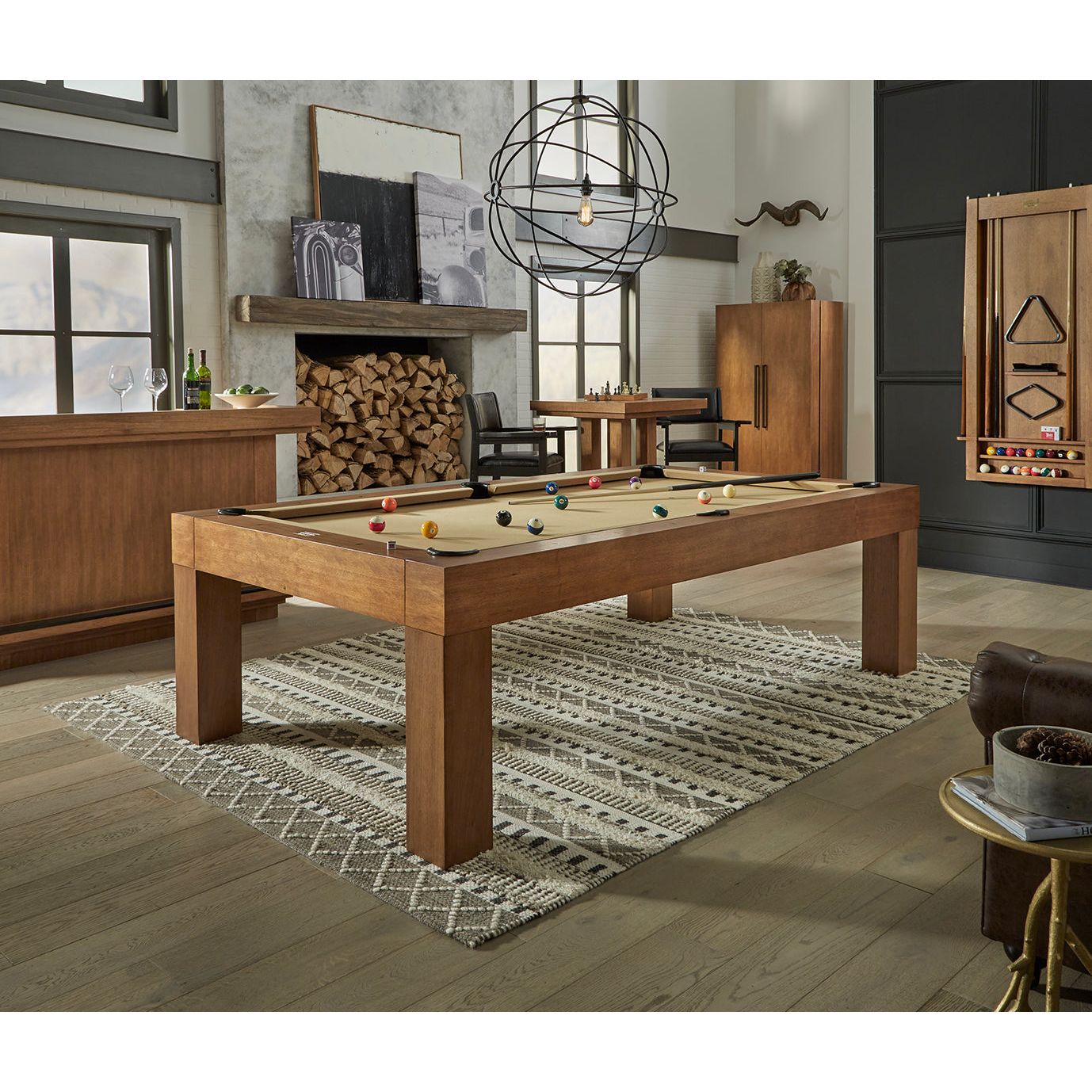 American Heritage Alta Slate Pool 8' (Brushed Walnut)