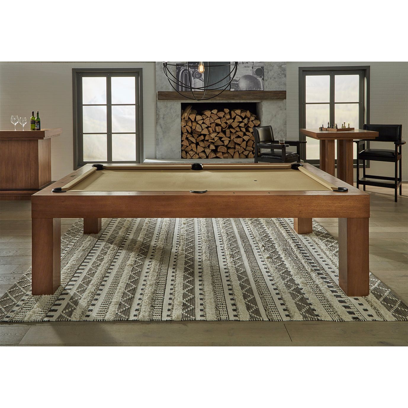 American Heritage Alta Slate Pool 8' (Brushed Walnut)